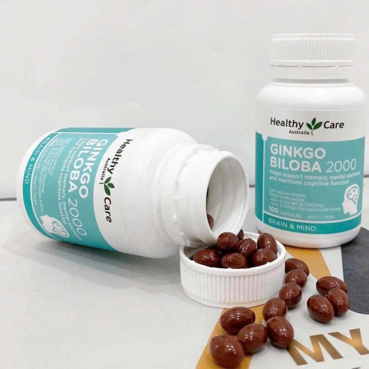 Viên Uống Healthy Care Ginkgo Biloba 2000 - Hỗ Trợ Tuần Hoàn Não, Tăng Cường Trí Nhớ